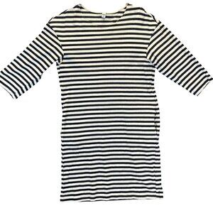 Uniqlo Womens Navy & White Striped Long Sleeve Dress XS